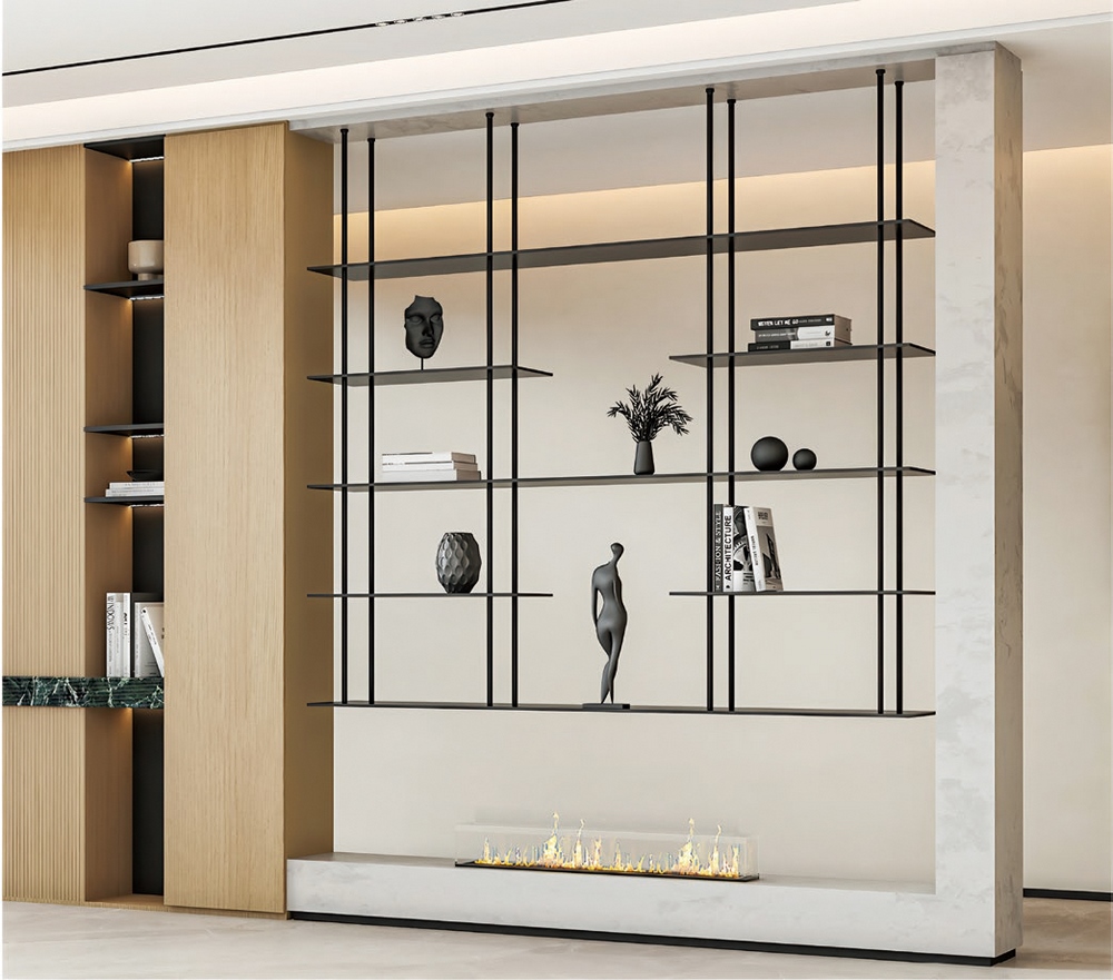 Round Tube Open Shelf